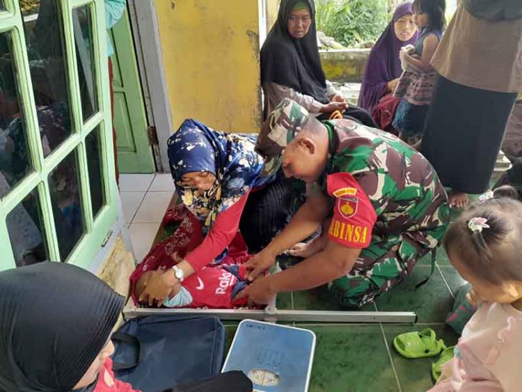 Wujudkan Balita Sehat Bebas Stunting Babinsa Giat Pendampingan Posyandu Balita