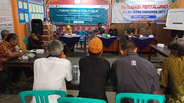 Babinsa Bersama Bhabinkamtibmas Hadiri Kegiatan Forum Konsultasi Publik FKP