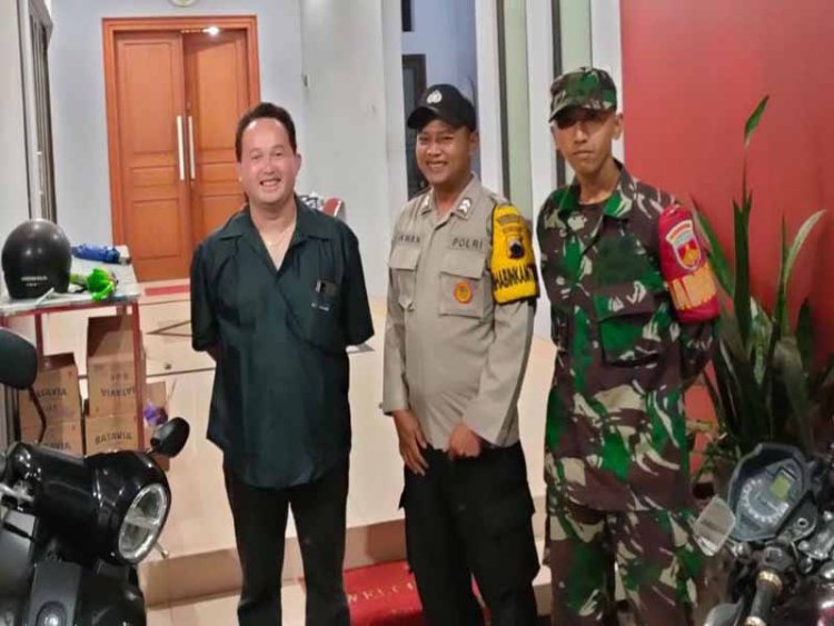 Babinsa Bersama Bhabinkamtibmas Karangkobar Laksanakan Pam Ibadah Peringatan Kenaikan Isa Almasih