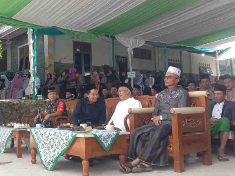 Mewakili Danramil Pelda Teguh Rahayu Hadiri Pengajian Akbar Haul Al Maghfurlah KH Mustamir