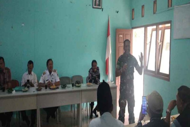 Danramil Bersama Babinsa Hadiri Tasakuran Linmas Paska Mengikuti Jambore Tingkat Kabupaten