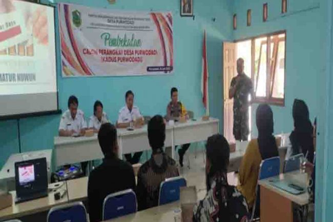 Danramil 04 Karangkobar Hadiri Pembekalan Calon Perangkat Desa Purwodadi