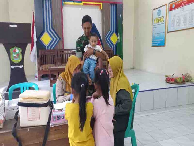 Wujudkan Balita Sehat Bebas Stunting Babinsa Serda Wasis Giat Pendampingan Posyandu Balita