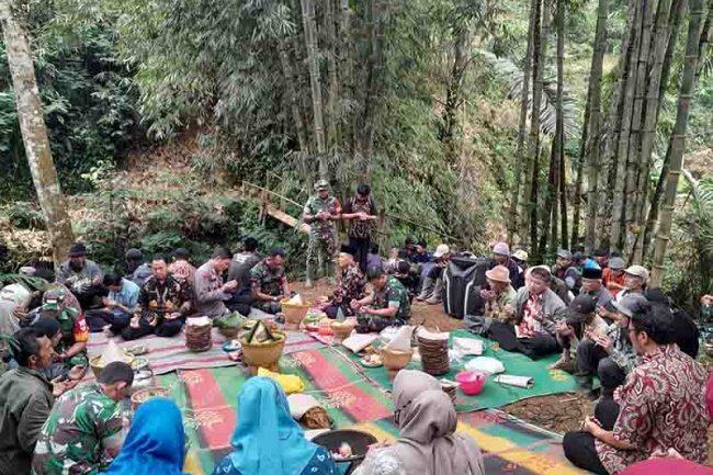 Danramil Bersama Pasiter Hadiri Selamatan Persiapan Pra TMMD Tahap IIl Tahun 2023