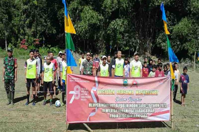 Babinsa Desa Ambal Serda Iwan Priyanto Buka Turnamen Futsal Tingkat Rt Desa Ambal