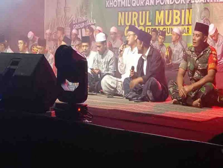Babinsa Koramil 04/Karangkobar Hadiri Undangan Pondok Pesantren Nurul Mubin Bersholawat