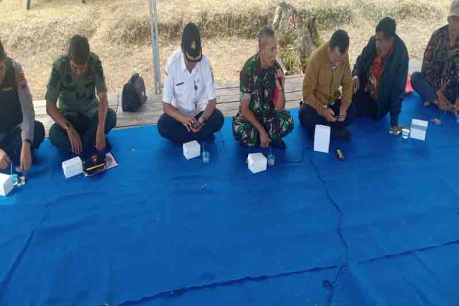 Mewakili Danramil Pelda Teguh Rahayu Hadiri Sosilasai Penanganan Kebakaran Hutan Dan Lahan