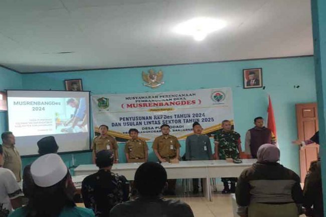 Dukung Kemajuan Desa,Pelda Teguh Rahayu Hadiri Musrenbangdes Desa Purwodadi