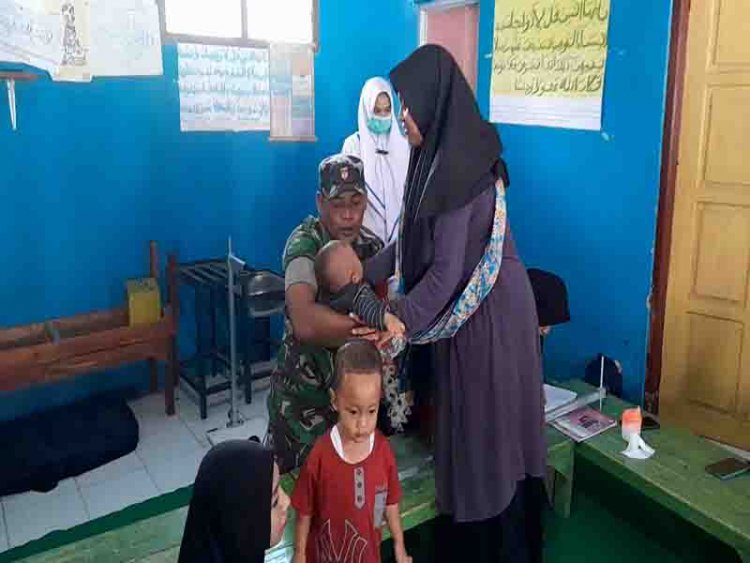 Wujudkan Balita Sehat,Bebas Stunting Babinsa Dampingi Posyandu Balita