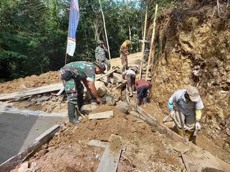 Pembangunan Talut Satgas TMMD Sengkuyung Ke 118 Kodim 0704/Banjarnegara