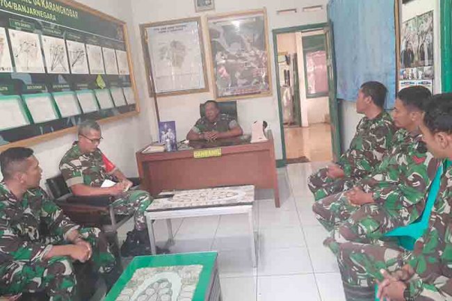Danramil Berikan Jam Komandan Dalam Mewujudkan Pengawasan Dan Meningkatkan Motivasi Anggota