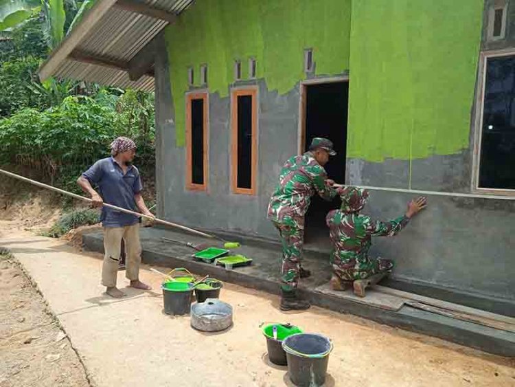 Satgas TMMD Ke 118 Kodim 0704/Banjarnegara Mulai Memasuki Tahap Pengecatan RTLH