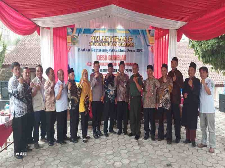 Hadiri Pelantikan BPD Danramil 04/Karangkobar Berikan Ucapan Selamat Dan Sukses