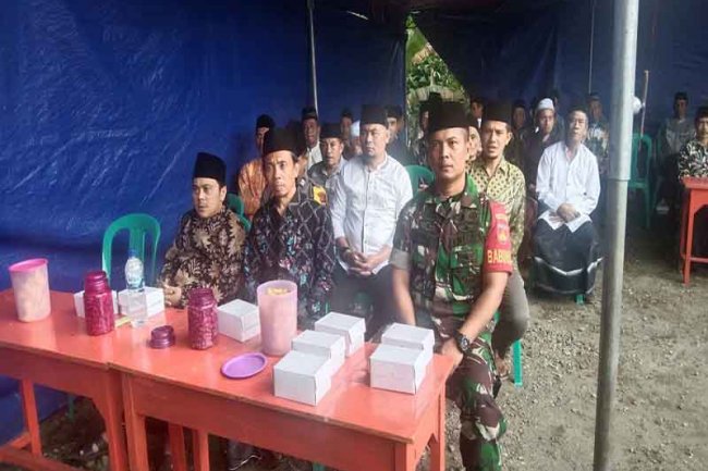 Babinsa Koramil 04/Karangkobar Hadiri Pengajian Akbar Sekaligus Peresmian TPQ AL-IKLAS