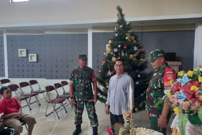 Jelang Natal Dan Tahun Baru, Babinsa Tingkatkan Patroli Dan Sambangi Gereja JKI Anugerah ILLAHI