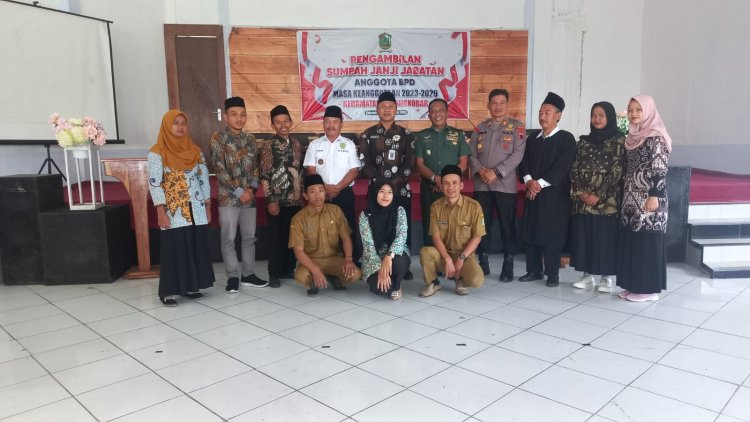Hadiri Pelantikan BPD Danramil 04/Karangkobar Berikan Ucapan Selamat Dan Sukses
