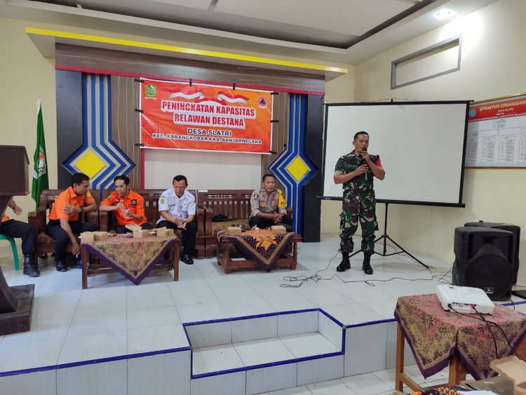 Mewakili Danramil Babinsa Hadiri Kegiatan Peningkatan Kapasitas Relawan Destana Desa Slatri