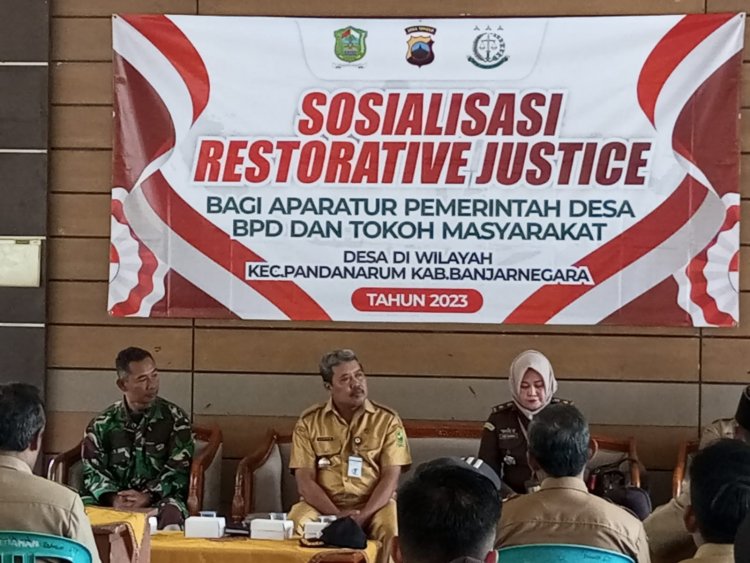 DANPOSRAMIL HADIRI SOSIALISASI DAN PEMBENTUKAN DESA RESTORATIVE JUSTICE
