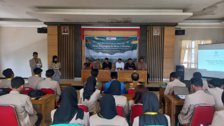 Mewakili Danramil Pelda Teguh Rahayu Hadiri Penerimaan Mahasiswa KKN di wilayah Kecamatan Karangkobar