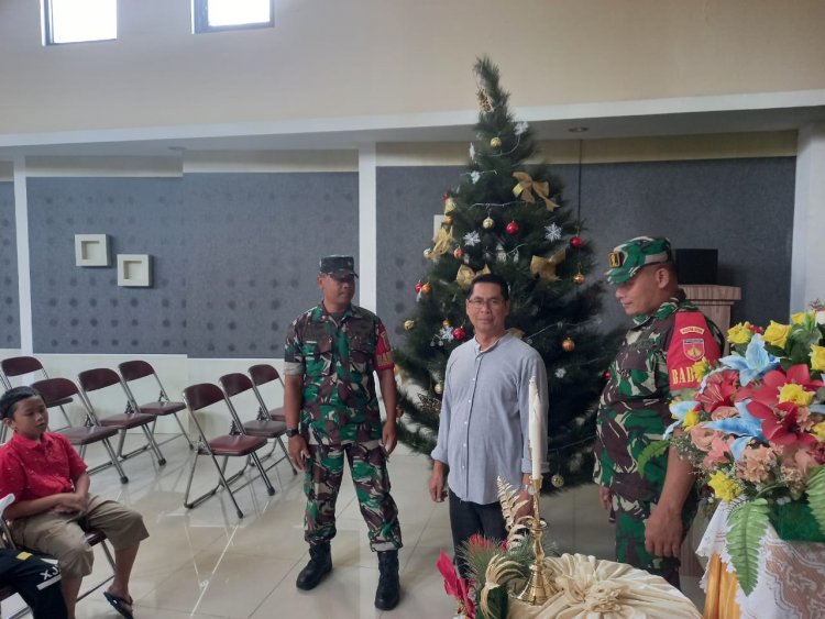 Jelang Natal Dan Tahun Baru, Babinsa Tingkatkan Patroli Dan Sambangi Gereja JKI Anugerah ILLAHI