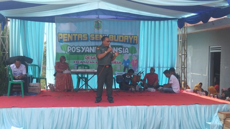 Danramil 04/Karangkobar Bersama Forkopincam Hadiri Pentas Seni Budaya Posyandu Lansia