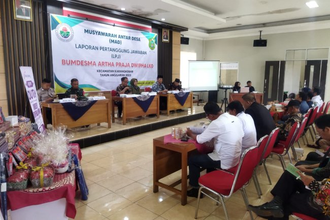 Mewakili Danramil Serma Sujatnoto Menghadiri Musyawarah Antar Desa Laporan Pertanggung Jawaban (LPJ)