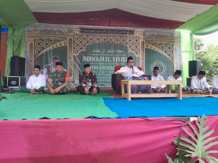 Mewakili Danramil Babinsa Hadiri Peringatan Isra’ Miraj Nabi Muhammad SAW