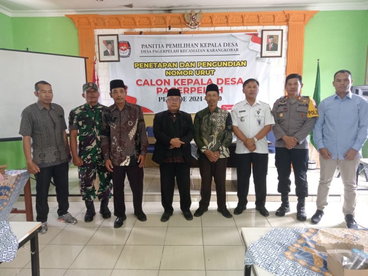 Sertu Heru Karmanto Hadiri Penetapan Calon Kades dan Pengundian Nomor Urut Desa Pagerpela