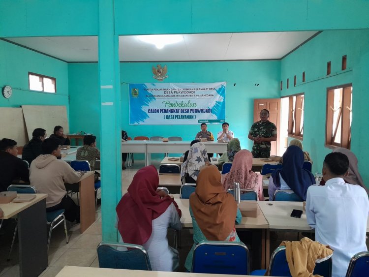 Danramil 04/Karangkobar Hadiri Penetapan Dan Pembekalan Calon Perangkat Desa