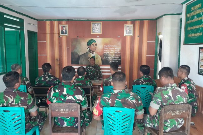 Melalui Jamdan, Kapten Inf Basuki  Tekankan Kedisiplinan Kepada Seluruh  Babinsa