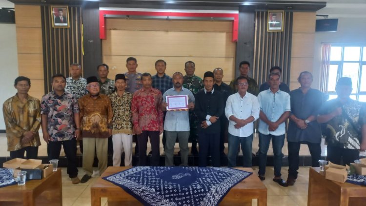 Danramil 04/Karangkobar Hadiri Deklarasi Damai Calon Kades dalam Pilkades Serentak Tahun 2024