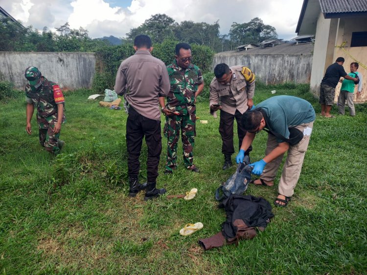 Danramil Bersama Babinsa, Bhabinkamtibmas,Tim Medis Datangi TKP Orang Meninggal Di Area Pasar Sayur Karangkobar