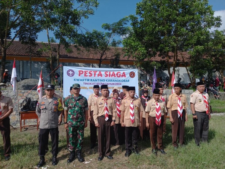 Mewakili Danramil Serma Sujatnoto Hadiri Pembukaan Pesta Siaga Kwartir Ranting Kecamatan Karangkobar