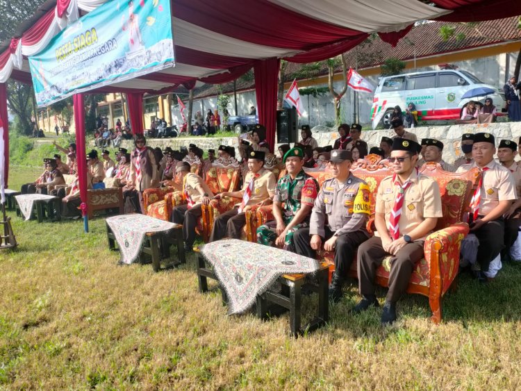 Mewakili Danramil Babinsa Hadiri Upacara Pembukaan Pesta Siaga Kwartir Banjarnegara Tahun 2024