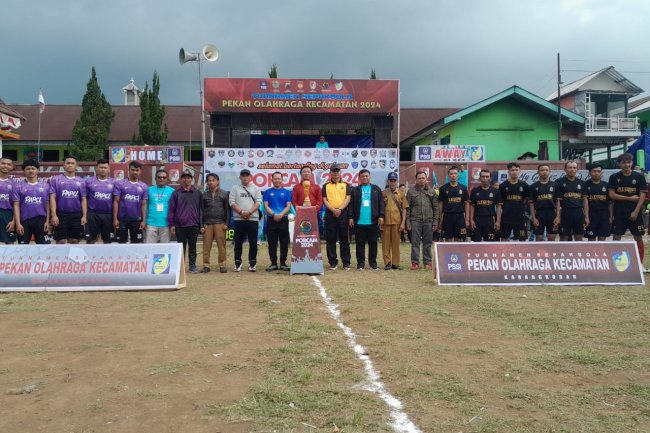 Danramil Bersama Forkopincam  Hadiri Pembukaan Turnamen Sepak Bola Pekan Olahraga Kecamatan