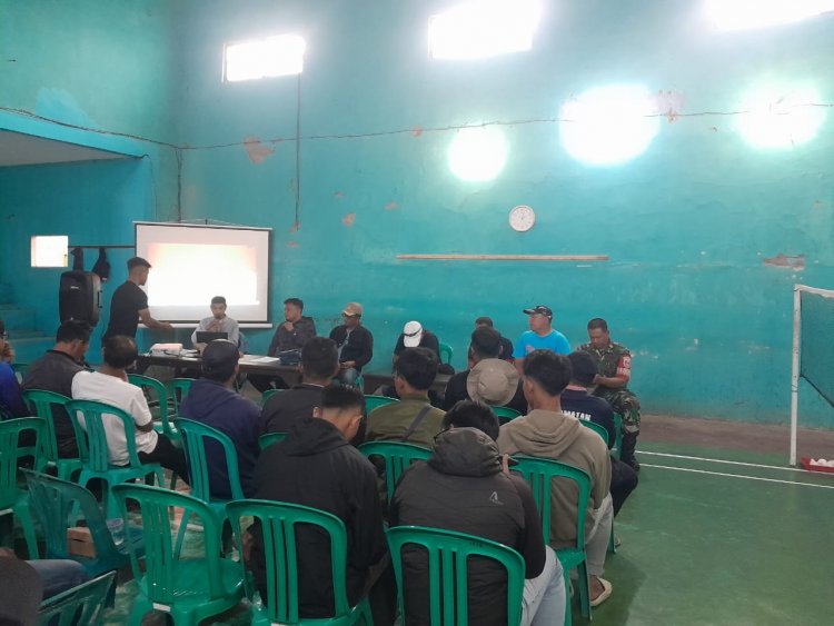 Mewakili Danramil Serma Sujatnoto  Hadiri Teknikal Meeting Jelang Pembukaan Sepak Bola Tingkat Kecamatan