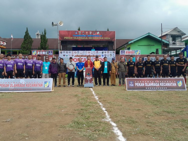 Danramil Bersama Forkopincam  Hadiri Pembukaan Turnamen Sepak Bola Pekan Olahraga Kecamatan