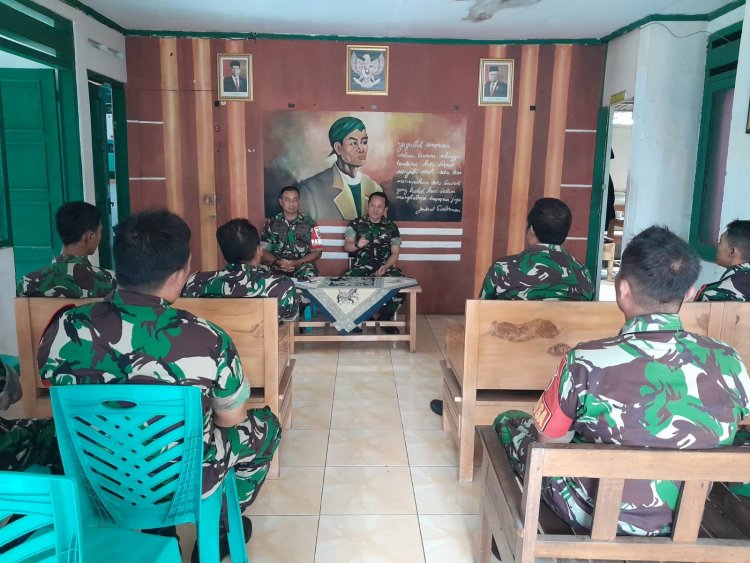 Mewujudkan Pengawasan Serta  Meningkatkan Motivasi Anggota, Kapten Inf Imam Haryitno Berikan Jam Komandan
