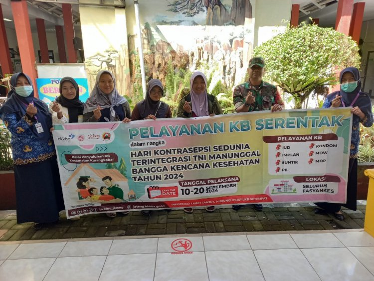Babinsa Dampingi Pelayanan KB Serentak dalam Rangka Hari Kontrasepsi Sedunia
