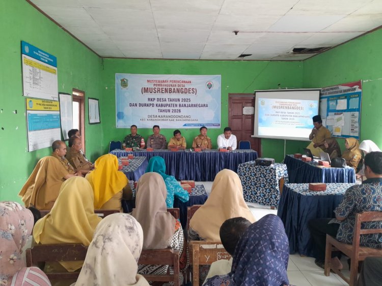 Mewakili Danramil Serma Sujatnoto  Hadiri Musrenbang Desa Karanggondang  