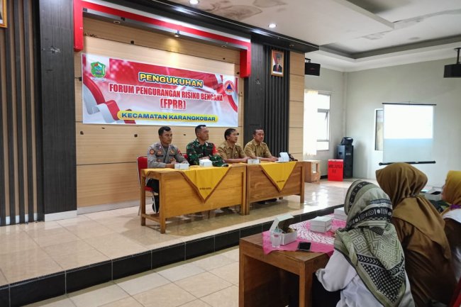 Mewakili Danramil Serka Heru Karmanto Hadiri Pengukuhan Forum Pengurangan Resiko Bencana FPRB