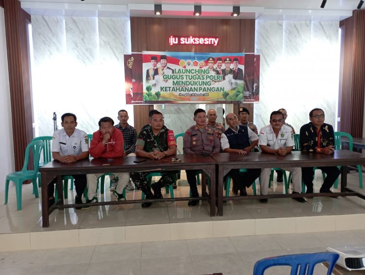 Mewakili Danramil Babinsa Hadiri Vicon Launching Gugus Tugas Polri Mendukung Ketahanan Pangan