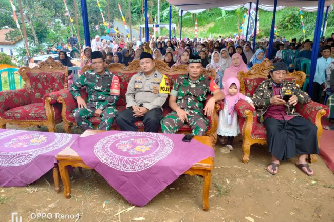 Mewakili Danramil Babinsa Hadiri Pengajian Umum Peringatan Isra’ Miraj Nabi Muhammad SAW