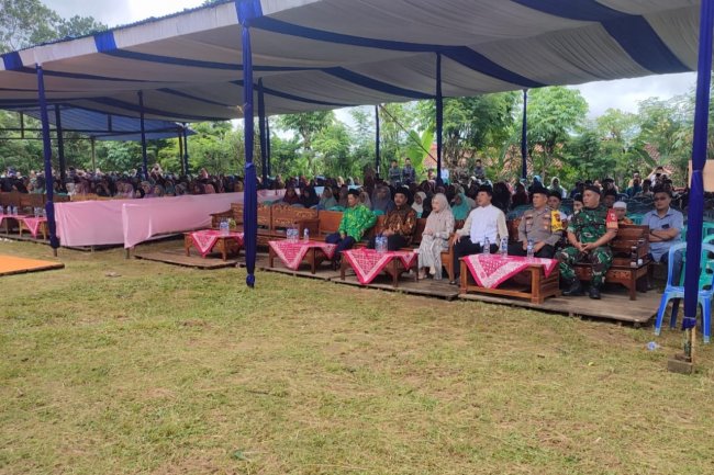 Kopda Agus Babinsa Koramil 04/Karangkobar Hadiri Pengajian Umum Peringatan Isra’ Miraj Nabi Muhammad SAW