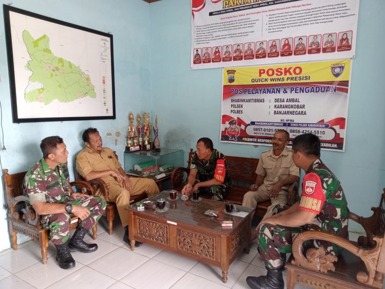 Pererat Silaturahim Babinsa Bersama Jalin Komsos Dengan Aparatur Pemerinta Desa
