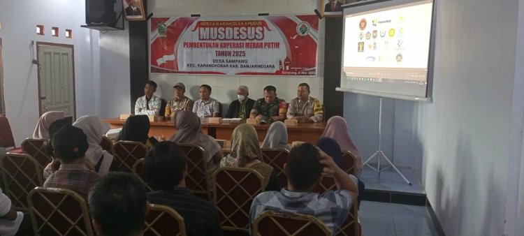 Mewakili Danramil Serka Purnomo Hadiri Musdesus Pembentukan Koperasi Merah Putih