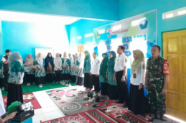 Mewakili Danramil Babinsa  Menghadiri Sosialisasi Pengembangan Desa B2SA Desa Gumelar