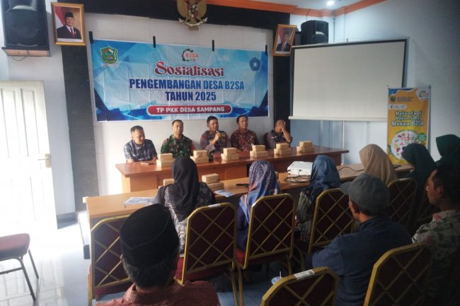 Mewakili Danramil Pelda Sujatnoto Menghadiri Sosialisasi Pengembangan Desa B2SA
