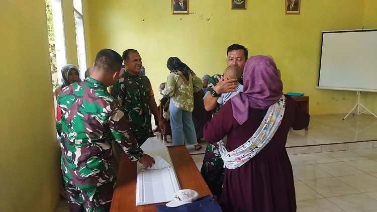 Untuk Meningkatkan Kesehatan Pada Anak Dan Balita Babinsa Dampingi Kegiatan Posyandu