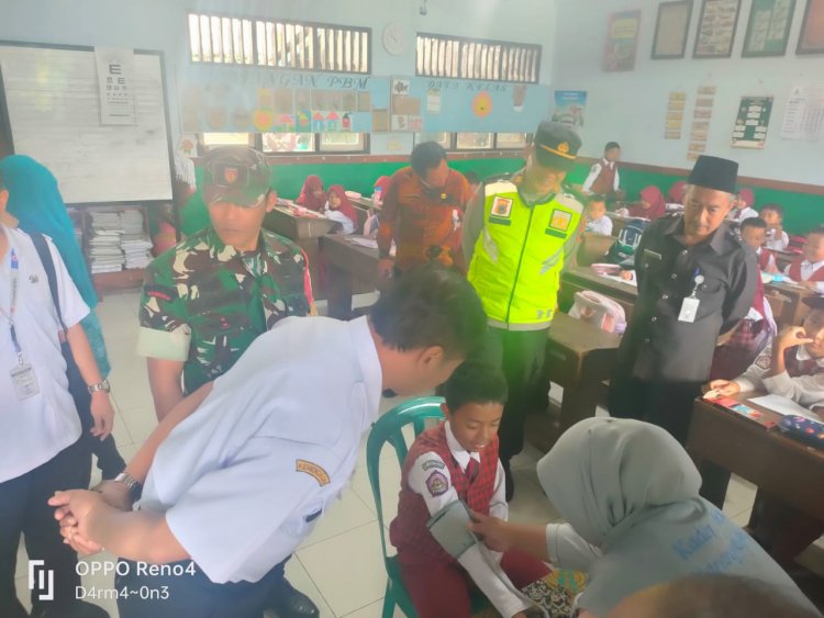 Serka Heru Karmnato Mewakili Danramil Menghadiri Launcing Pemeriksaan Kesehatan Gratis Usia Sekolah Dasar